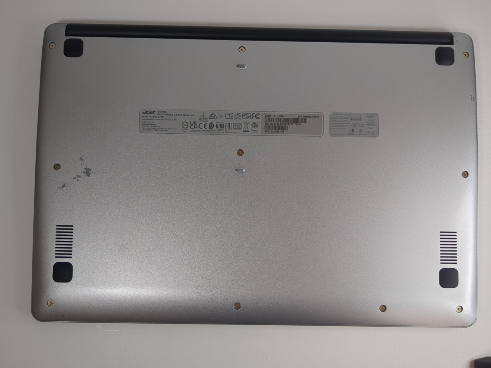 Acer Chromebook 315 15″ N19Q3 Laptop – 64GB eMMC/4GB RAM – Celeron N4020@1.1GHz