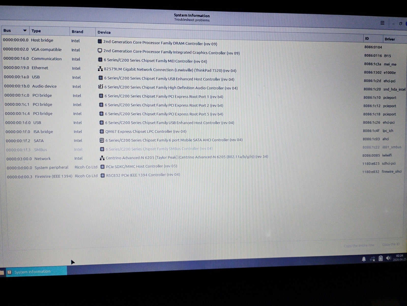 Lenovo T420i Laptop: i3-2130M, 16GB Ram, 128GB SSD, Webcam, Linux Mint