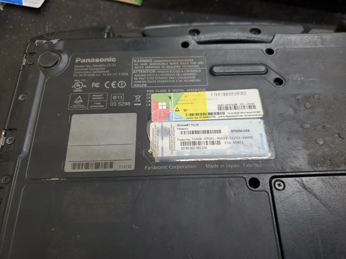 Panasonic Toughbook CF-31 MK-1 i5 520M @ 2.40GHz 8GB 25680HRS Diesel