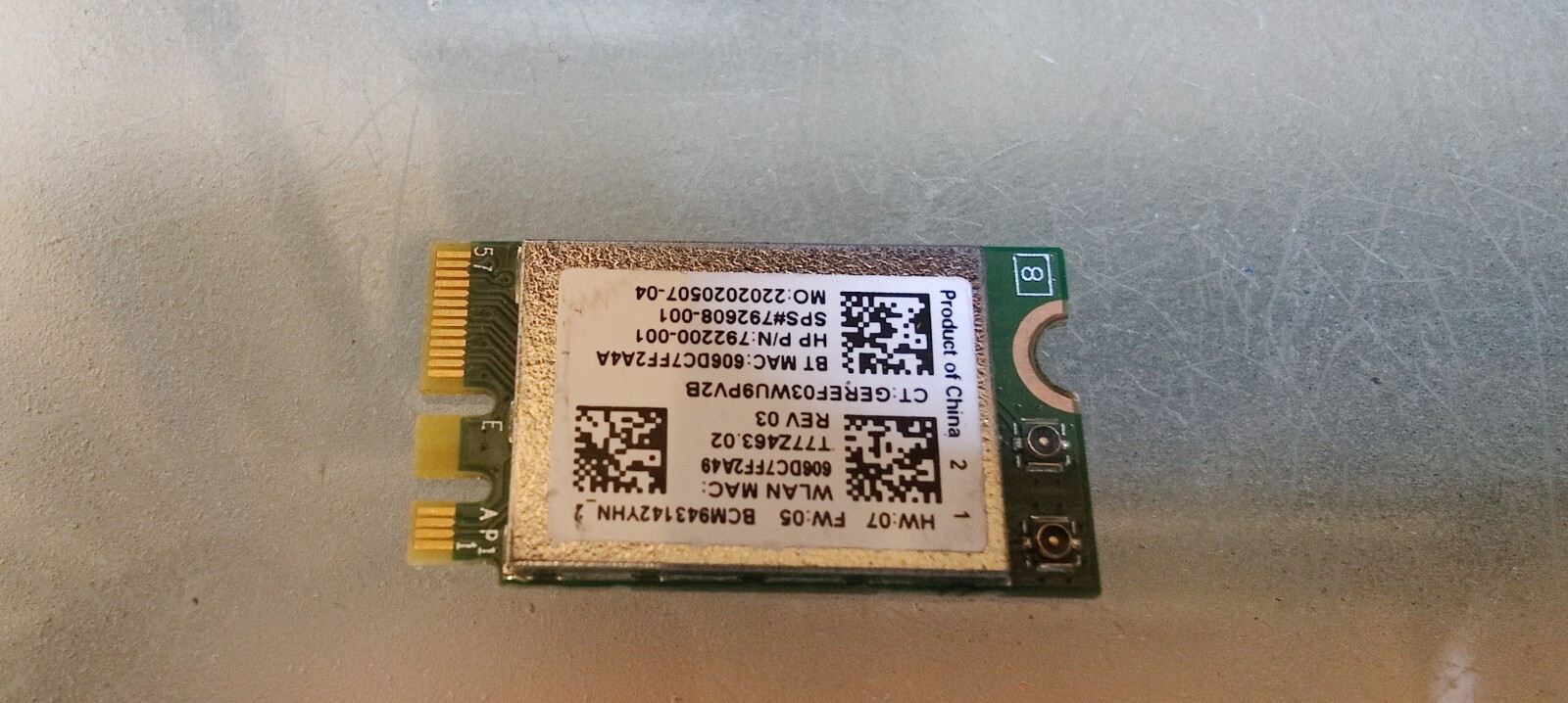 HP 15-AC 15-AF 250 G4 G5 15-BA M6-P 17-G 15-AB WIFI CARD COMBO NGFF 792608-001