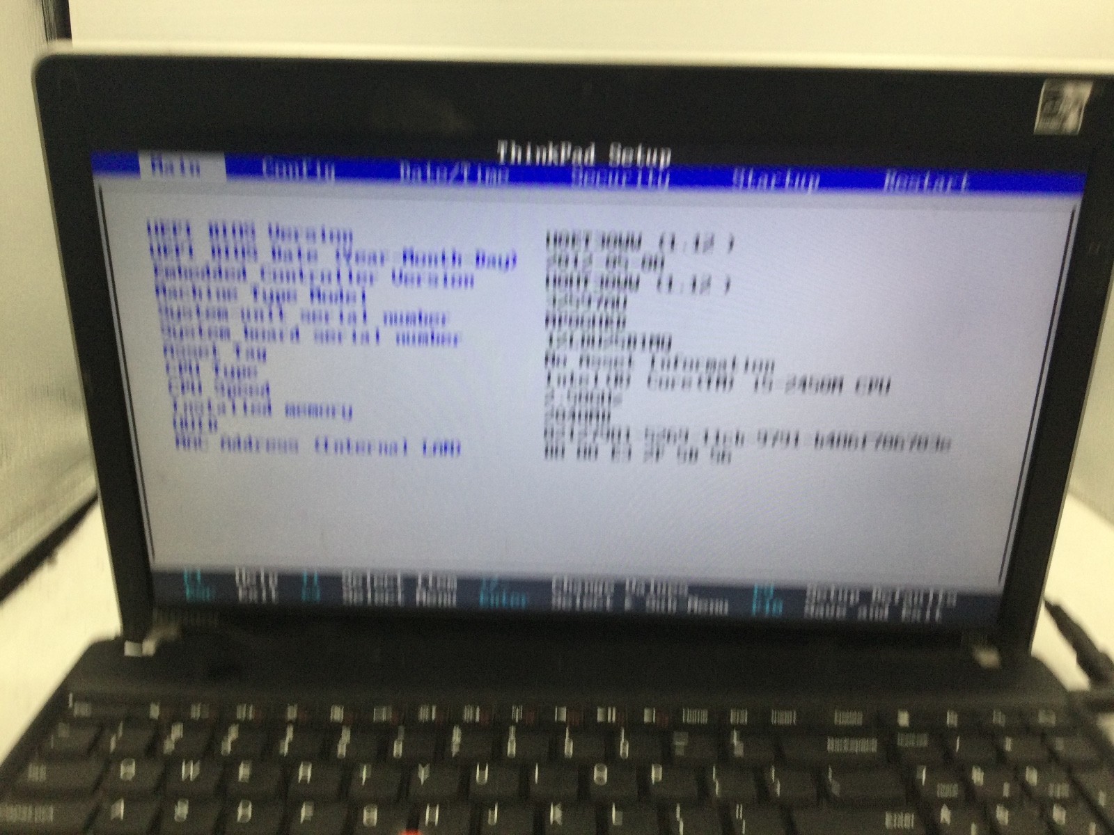 LENOVO THINKPAD E530 – BOOTS TO BIOS – INTEL I3 3120M – 4GB RAM – READ DESC – BB