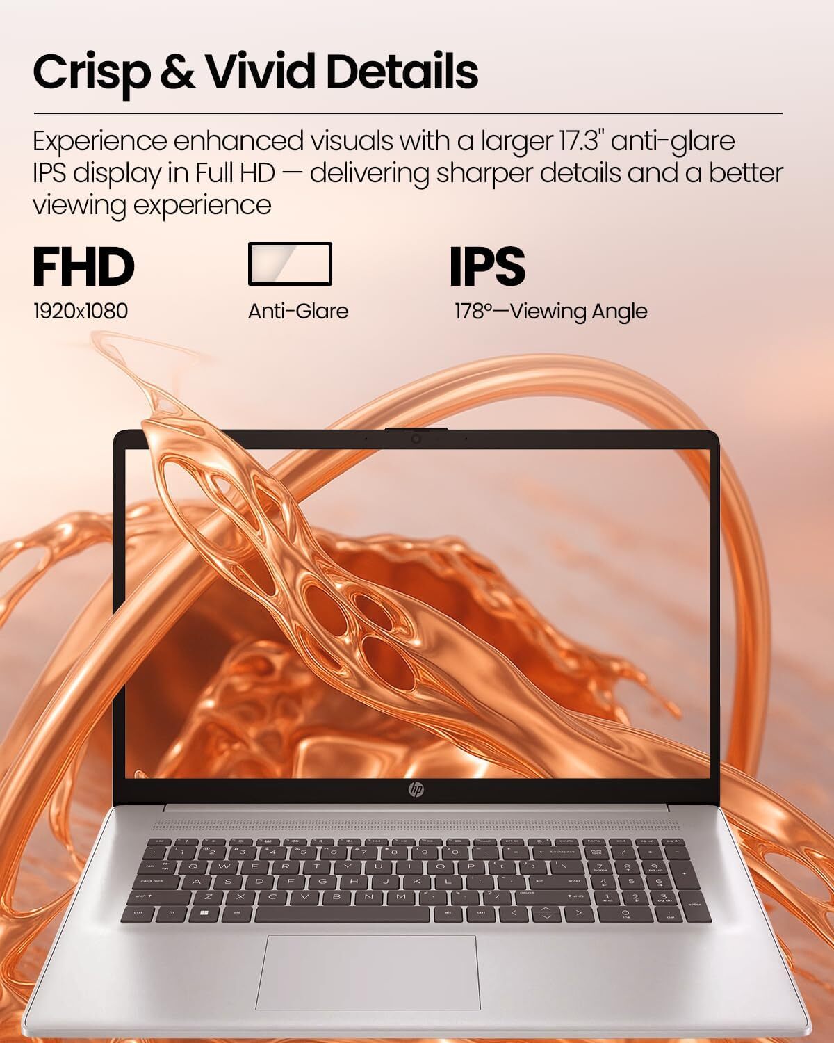 2025 HP Laptop Computer 17.3″ FHD Hexa-Core AMD Ryzen 5 7430U UpTo 32GB 1TB SSD