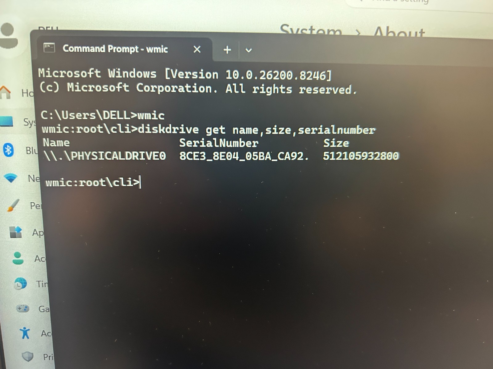 DELL 15 DC15255 G8MK9, AMD Ryzen 7 7730U, 2.00 GHz, 16 GB RAM, 512 GB NVMe SSD