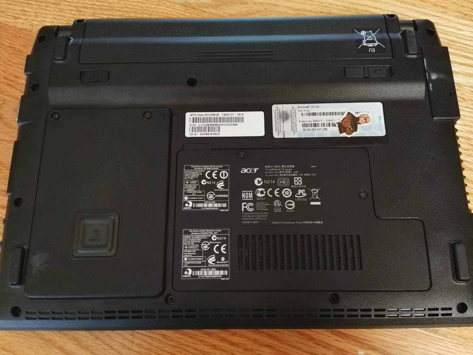 Acer TravelMate 8172 Laptop – Lightly used but WORKING for online classwork!