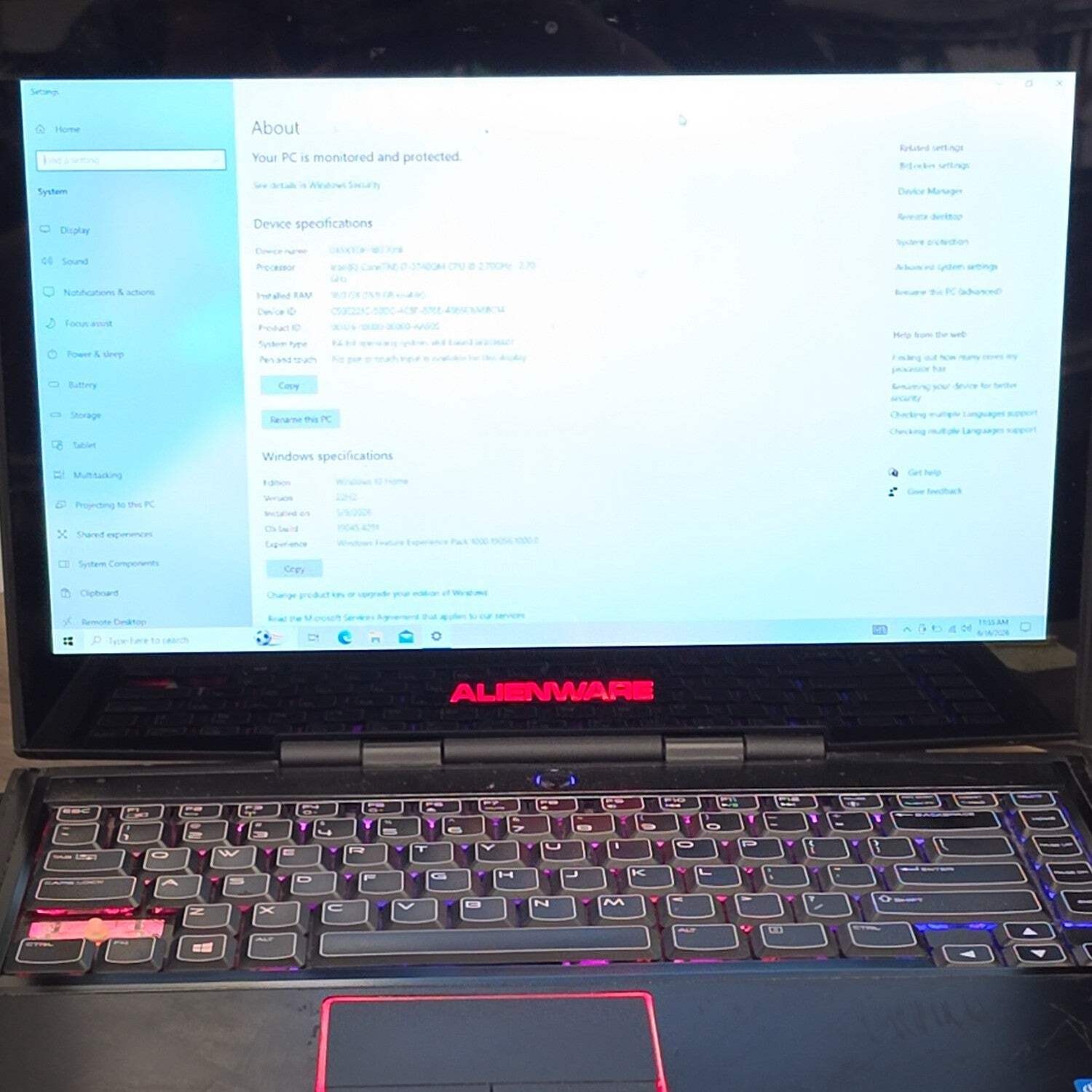Alienware P18G 14″ i7-3740QM 2.7GHz 16GB RAM 700GGB SSD