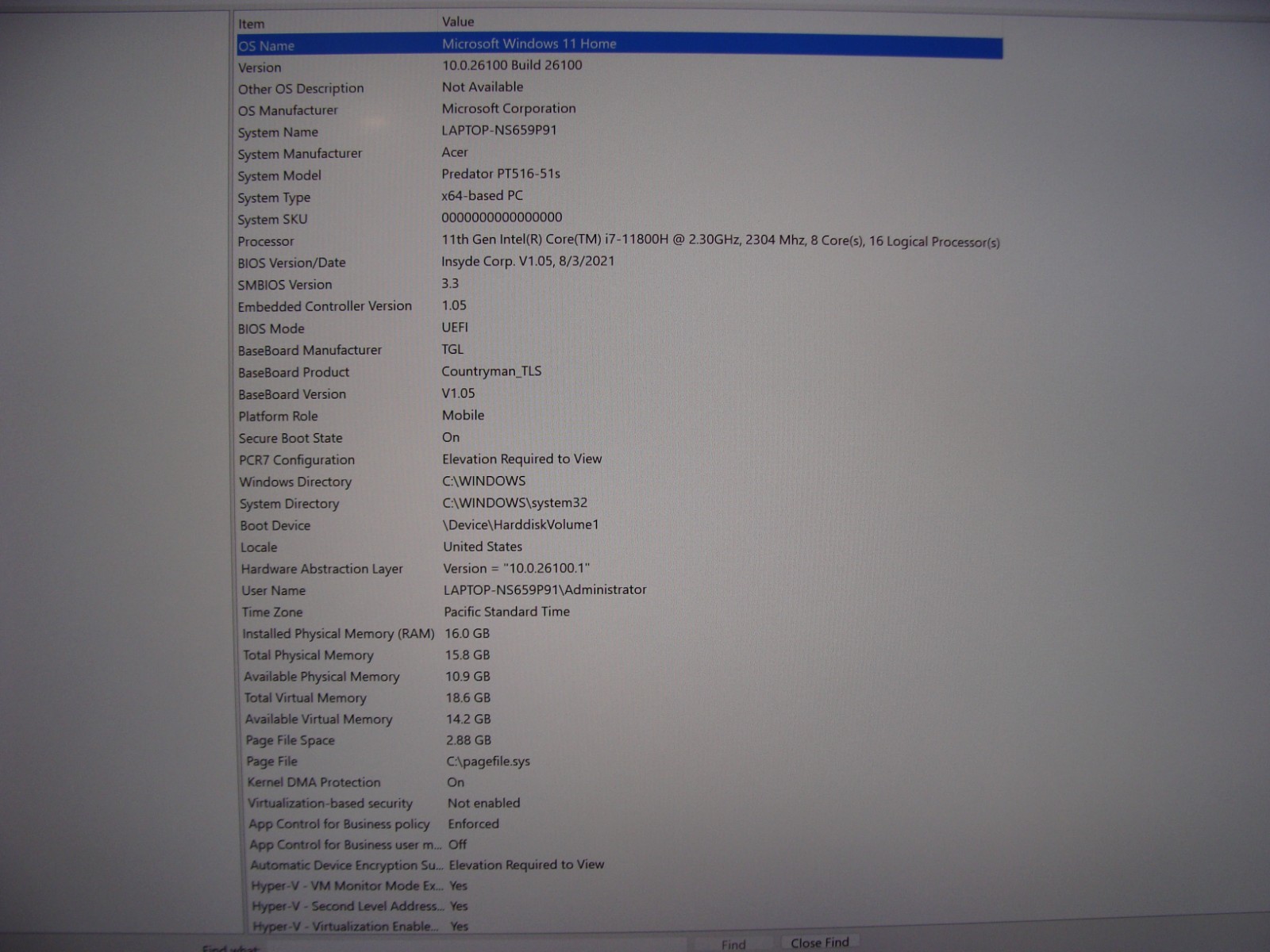 ACER Predator Triton 500 SE PT516-51s 16″QHD 165hz i7-11800H 16GB 512GB RTX3060