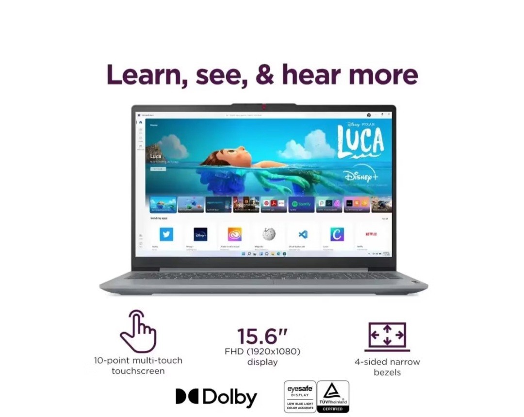 New Lenovo IdeaPad Slim 3 15.6″ Touchscreen FHD Ryzen 7 5825U/16GB/512GB Laptop