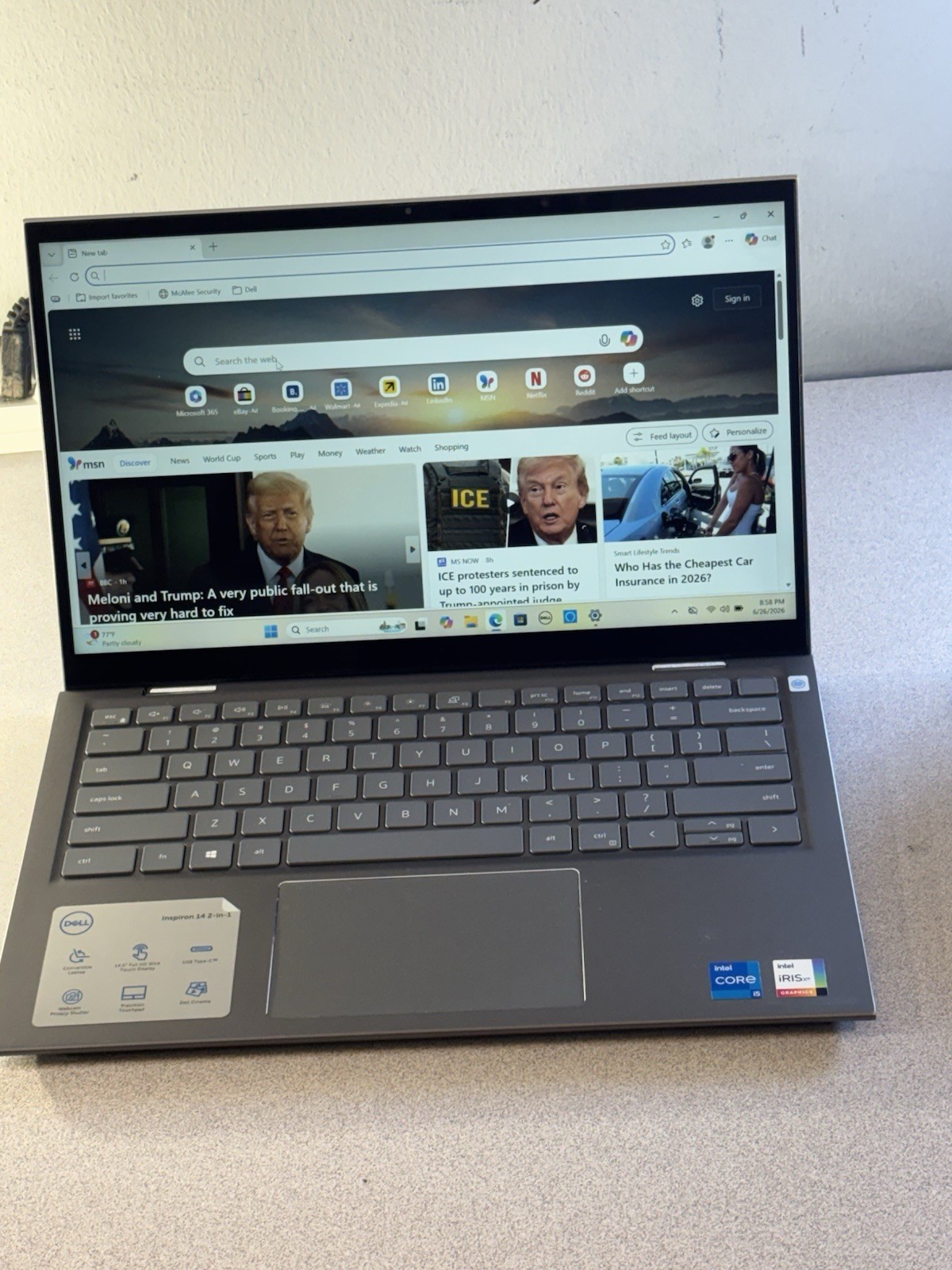 Dell Inspiron 5410 2-in-1 14″ i5 1155G7 -512GB SSD 8GB RAM Window 11 Touchscreen