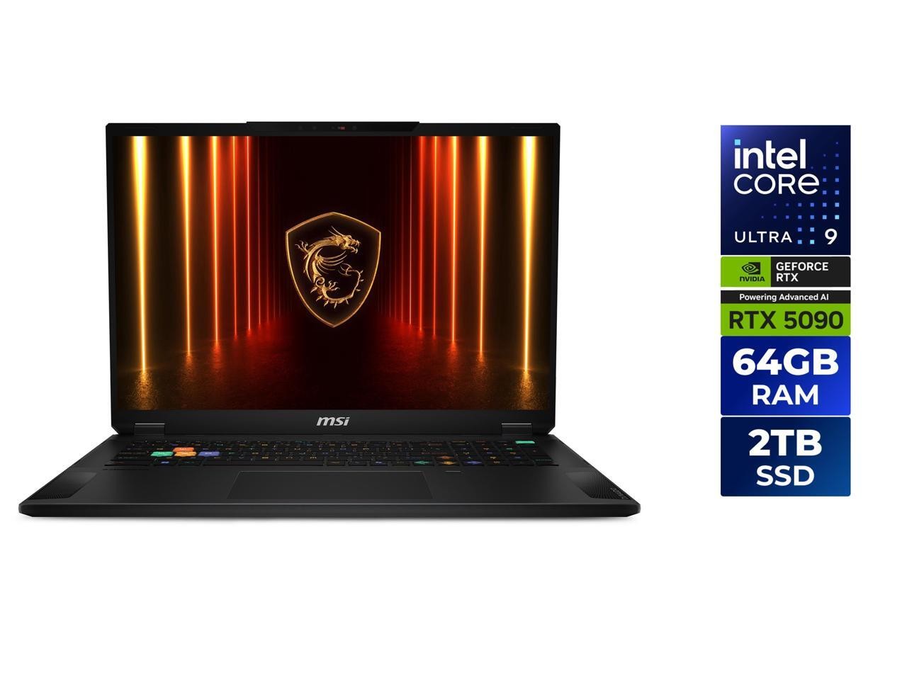 MSI Stealth 18 HX A1 18″ UHD+ Intel Ultra 9 – 275HX 64GB 2TB SSD RTX 5090 W11P