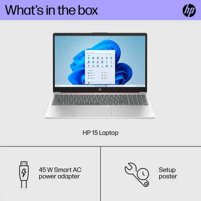 HP 15.6inch Laptop Intel Pentium N200 3.70GHz 128GB SSD Drive 4GB Ram HDMI Win11