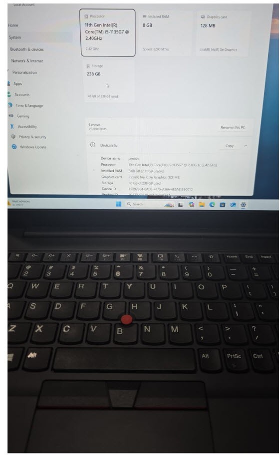Lenovo ThinkPad E15 Gen 2 15.6″ FHD 11th Gen i5-MJ0F6LTT 8GB 256GB Win11 Pro