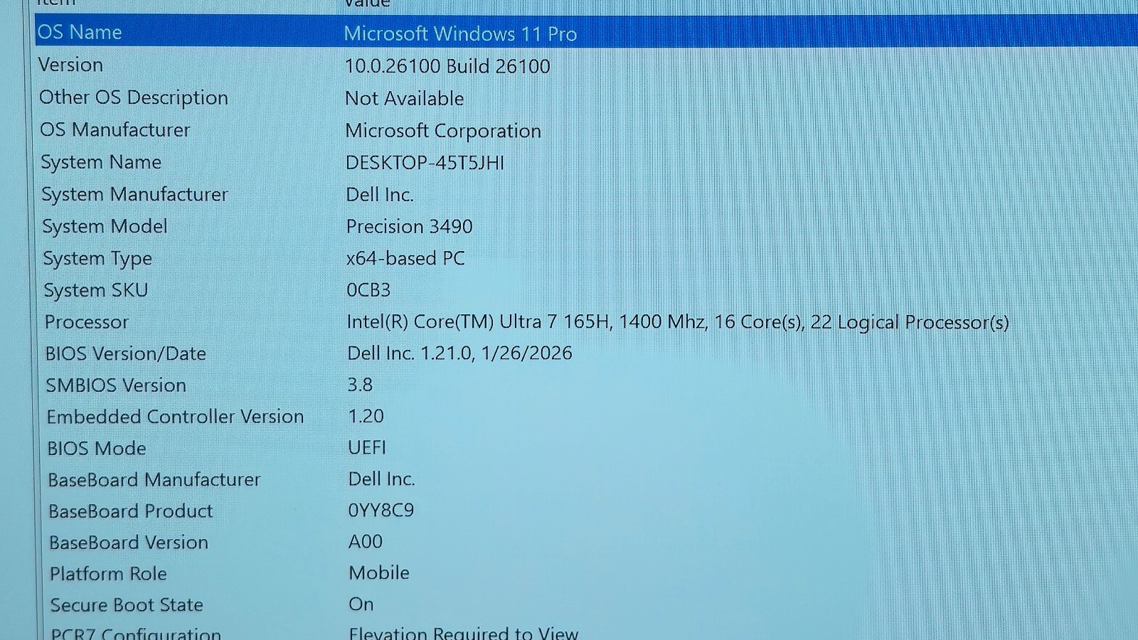 Dell Precision 3490 (Intel Ultra 7 165H CPU, 32 GB RAM 1 TB SSD) 14″ FHD Touch