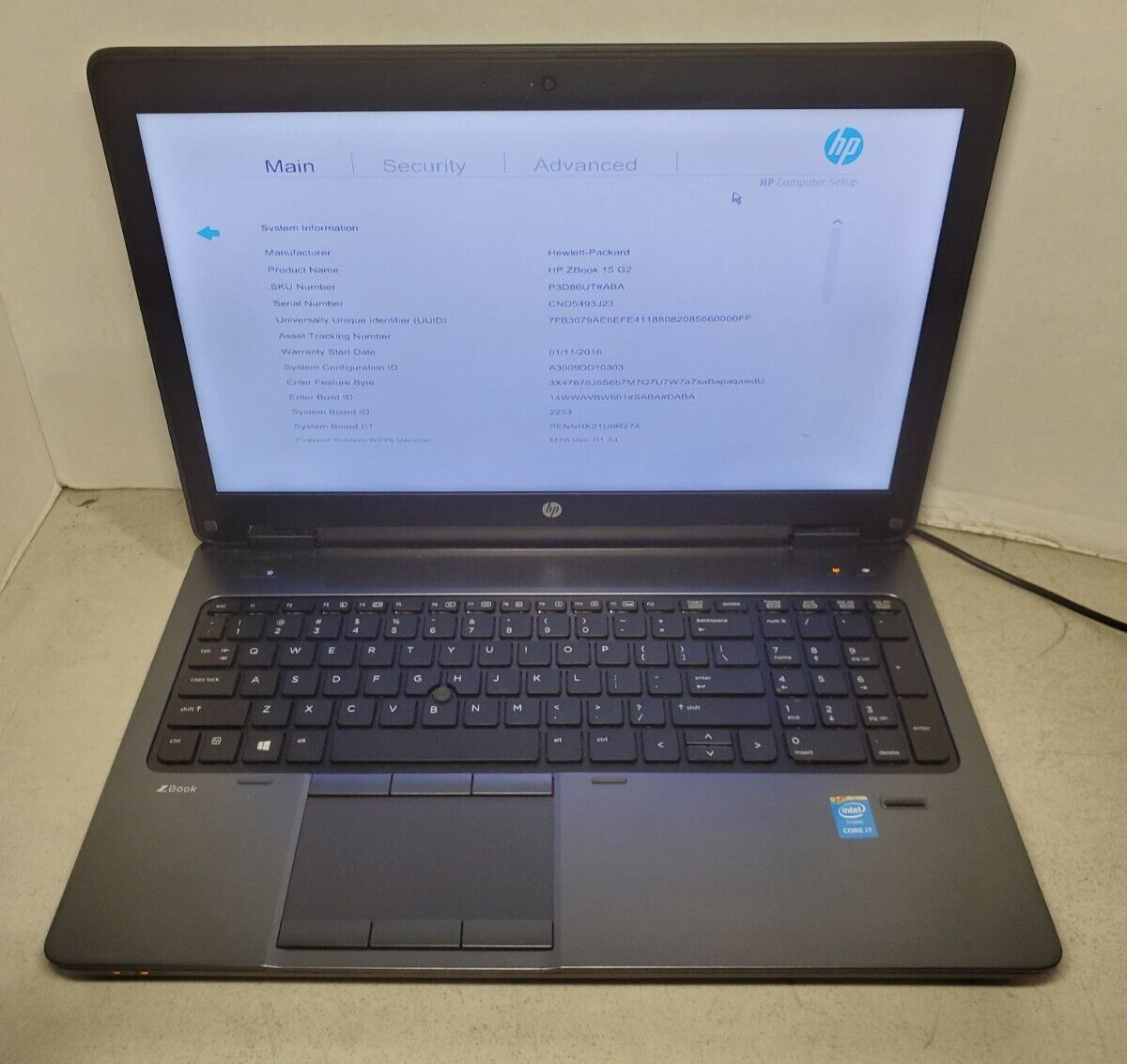 HP ZBook 15 G2 15.6″ Laptop Core i7-4710MQ 2.5GHz 8GB RAM No HDD/SSD/OS! #69