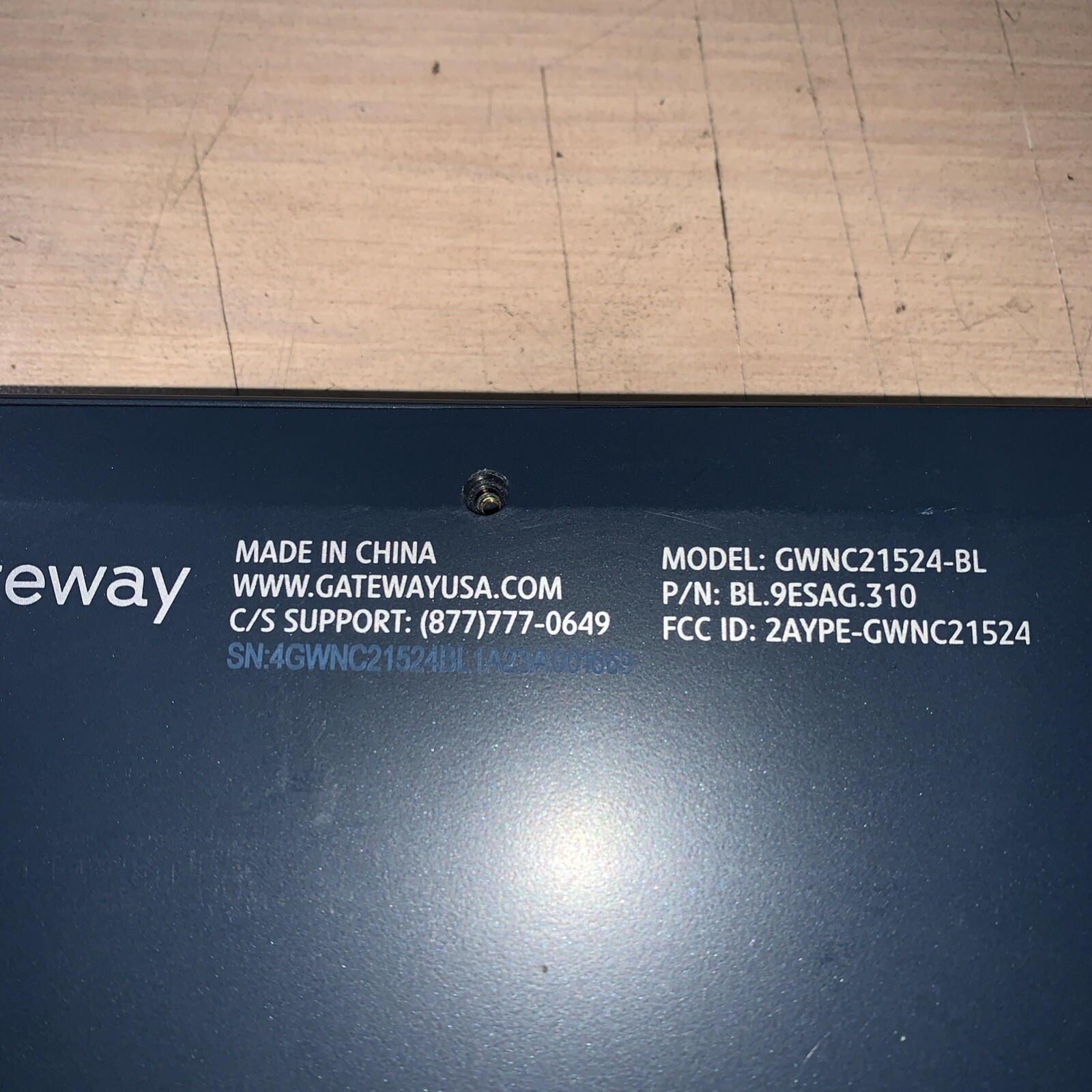 Gateway GWNC21524-BL Intel Celeron 4GB RAM NO HD