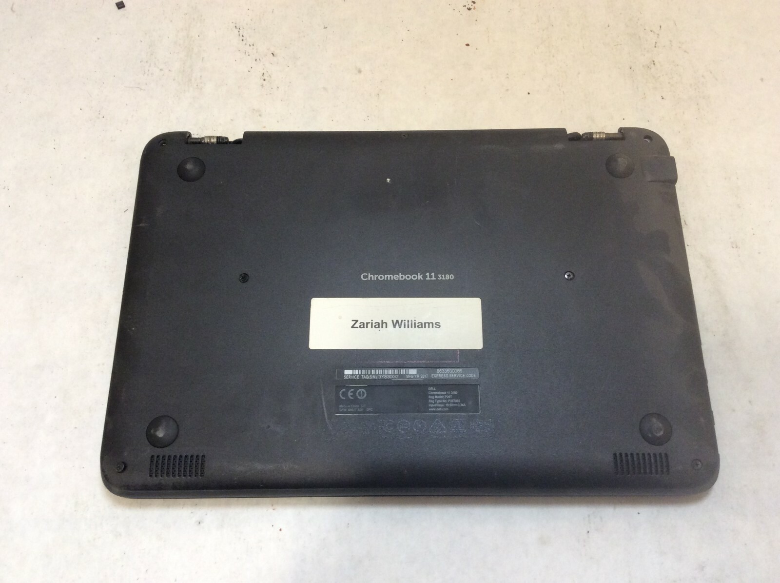 Dell Chromebook 11 3180 Laptop 11.6″ Intel FOR PARTS NO SCREEN -PP