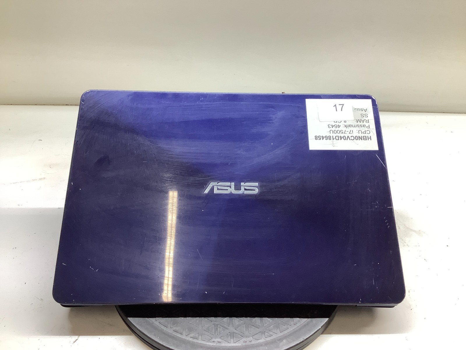 Asus Zenbook UX430U Intel Core i7-7500u 2.7GHz 8GB NO HDD
