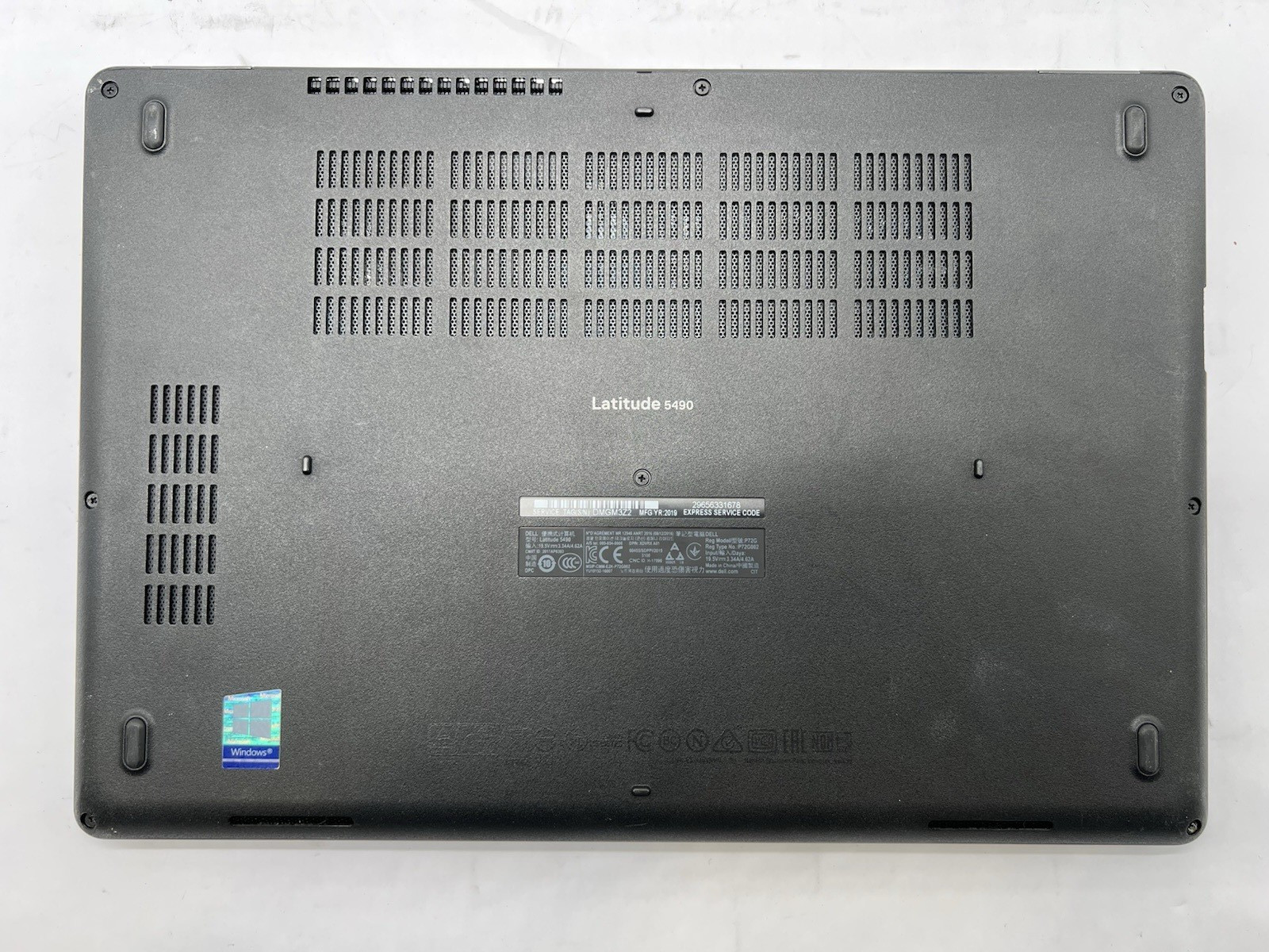 Dell Latitude 5490, i5-8350U CPU, @ 1.70GHz, 8GB RAM, 256GB SATA-No OS/Adapter