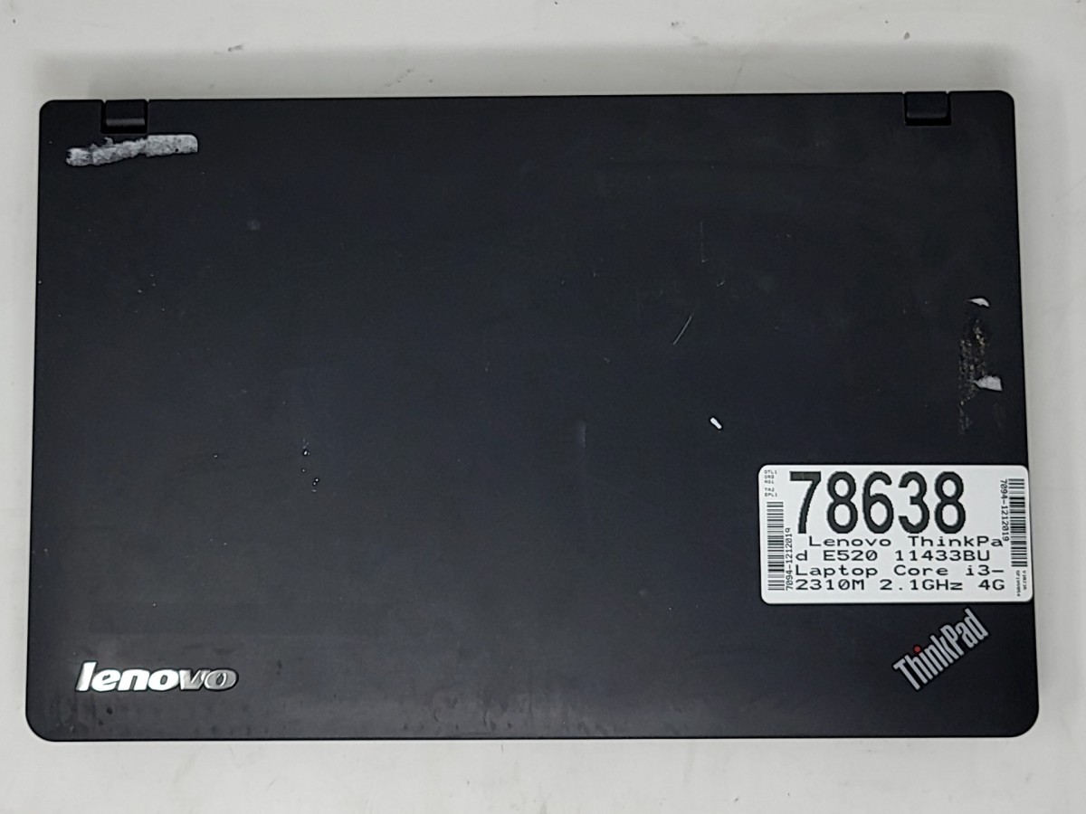 Lenovo ThinkPad E520 11433BU Laptop Intel Core i3-2310M 2.1GHz 4GB SEE NOTES