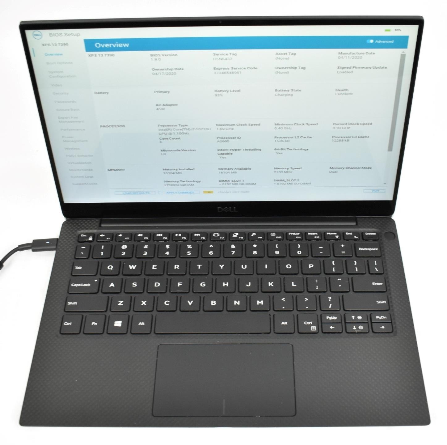 Dell XPS 13 7390 Touch Laptop i7-10710U 1.1GHz 16GB 256GB SSD No OS 13.3″