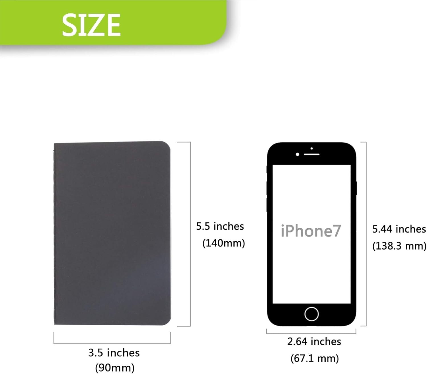 Durable Black Softcover Mini Notebooks – 6 Pack, 3.5” x 5.5” for All Uses