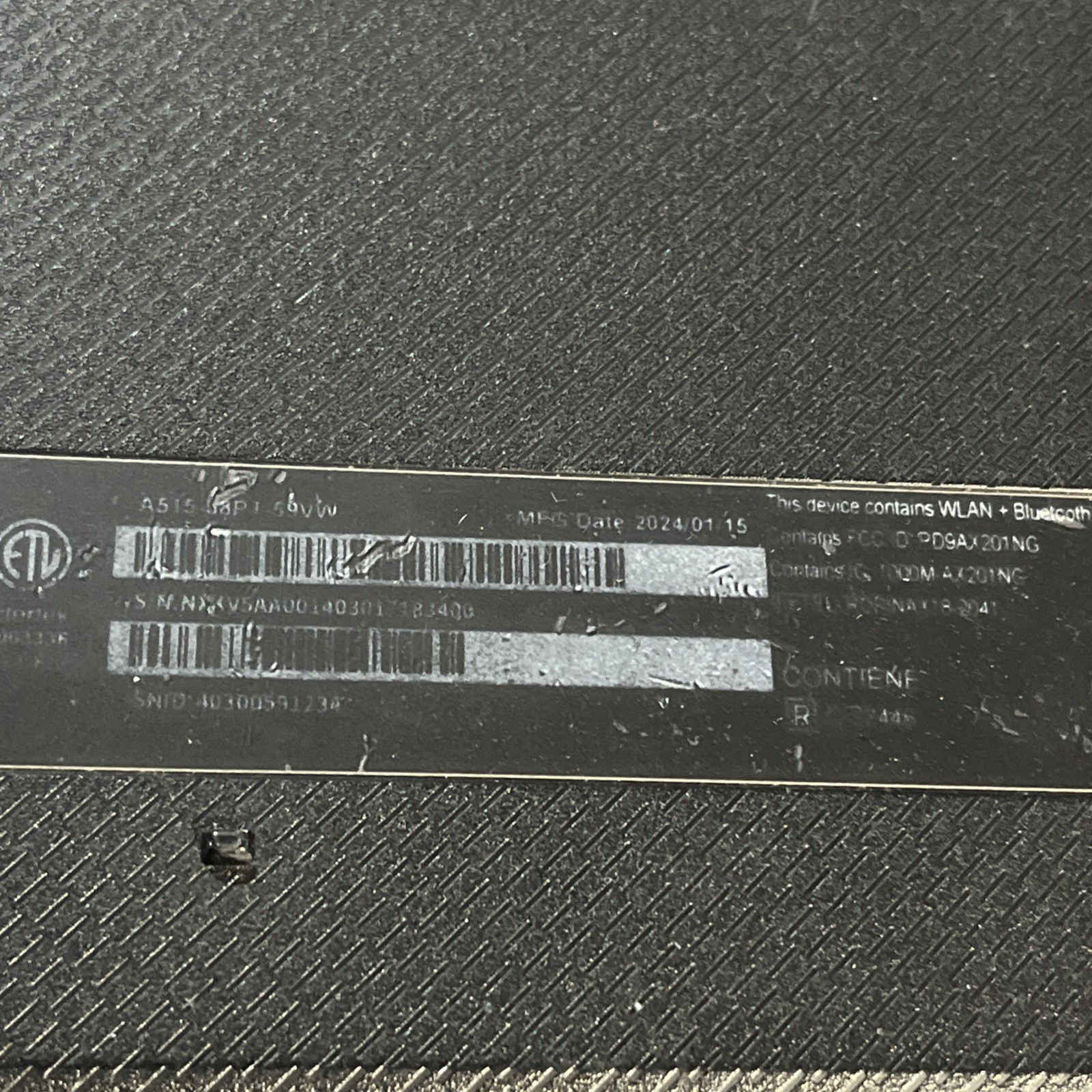 ACER ASPIRE 5 15 INTEL CORE I5 8GB RAM NO HD