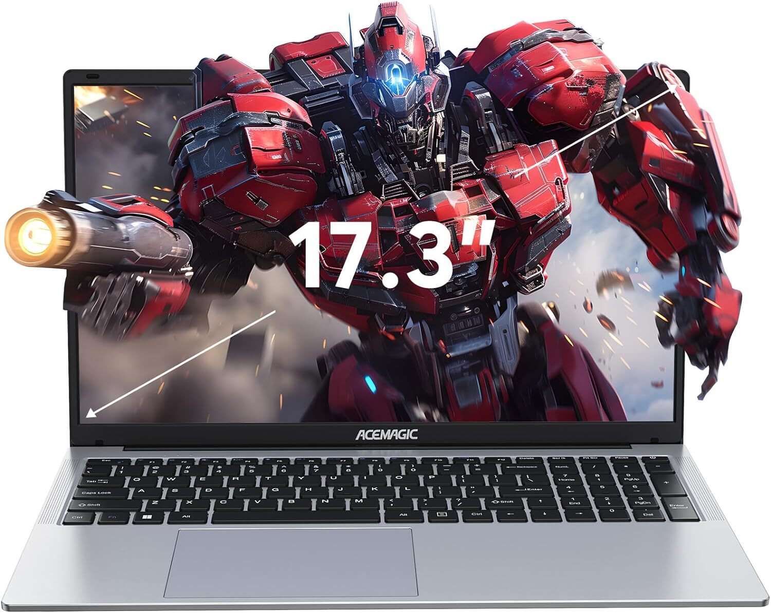 ACEMAGI Netbook 17.3″ FHD Laptop Intel N97 16GB RAM 512GB M.2 SSD 2.4G/5G