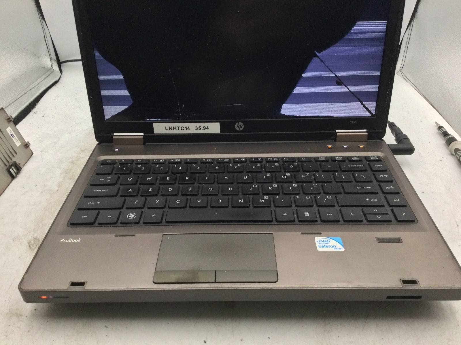 HP 6360T MOBILE THIN CLIENT PROBOOK- FOR PARTS – NO RAM – INTEL CELERON -READ-BB