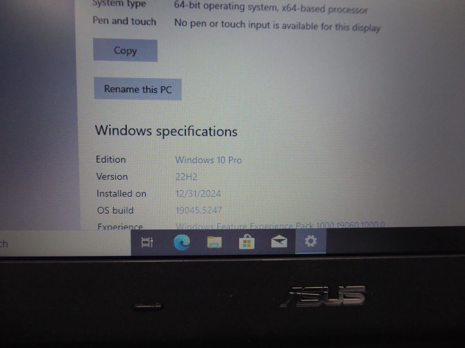 ASUS B43S 16″ ASUSPRO ITEL i7-2620M 2.7GHz 8GB 500GB WINDOWS 10 PRO – NO BATTERY