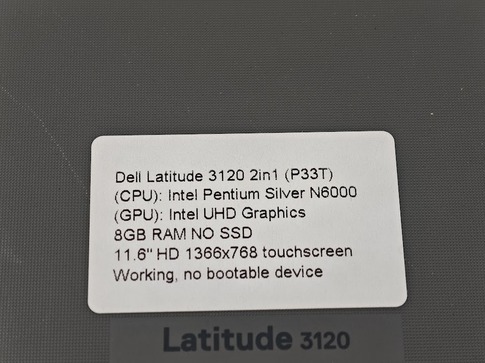 Dell Latitude 3120 2-in-1 – Intel N6000, 8GB RAM, No SSD