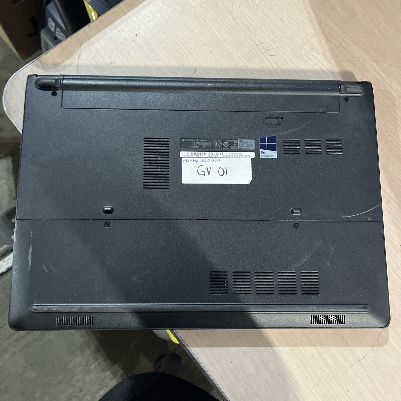 DELL LATITUDE 3470 INTEL CORE I3-6100U 2.30GHZ 4GB RAM NO HD ,