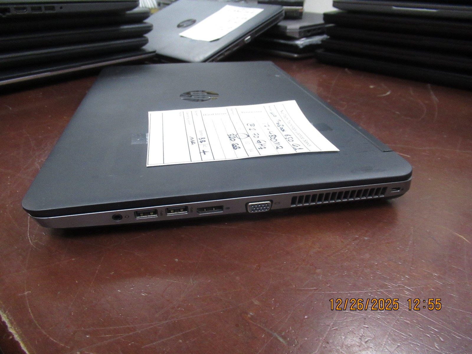 HP ProBook 650 G1 i7-4800MQ 2.70GHz 16GB 320GB LAPTOP w/ AC (NO OS) BadBattery