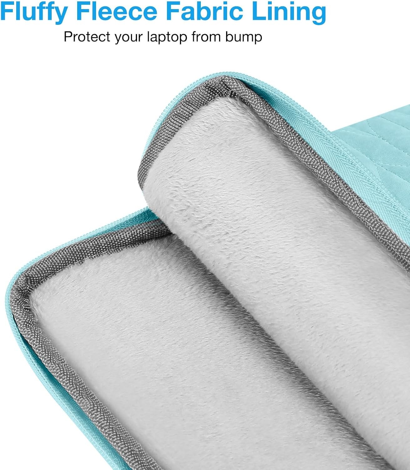 15-16 inch Laptop Sleeve Compatible with MacBook Pro 16 inch M4 M3 M2 M1, Ice Bl