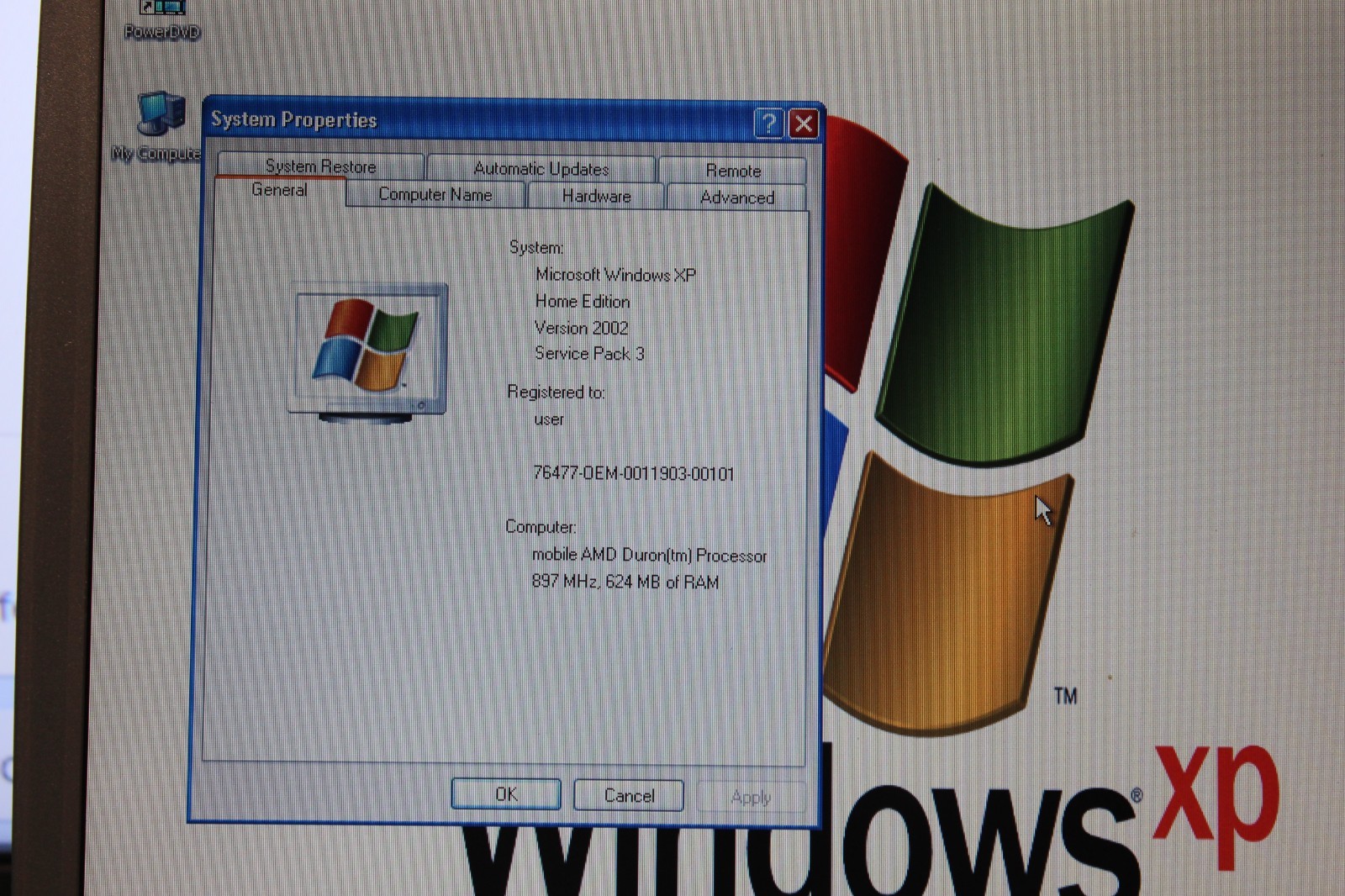 #62 COMPAQ PRESARIO 700 14,1″ AMD DURON 900 MHz 600 MB RAM 20GB HDD WINDOWS XP