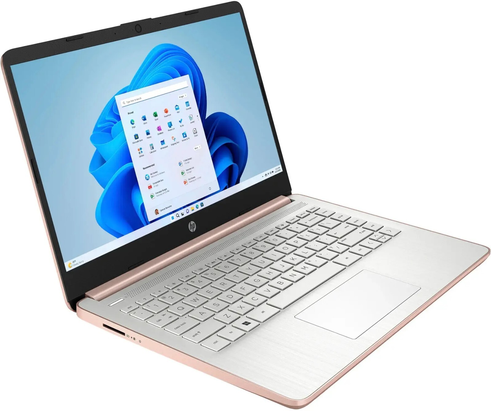 HP 2024 Newest Laptop 14″HD Intel 4-Core Up to 16GB RAM&384GB Storage Rose Gold