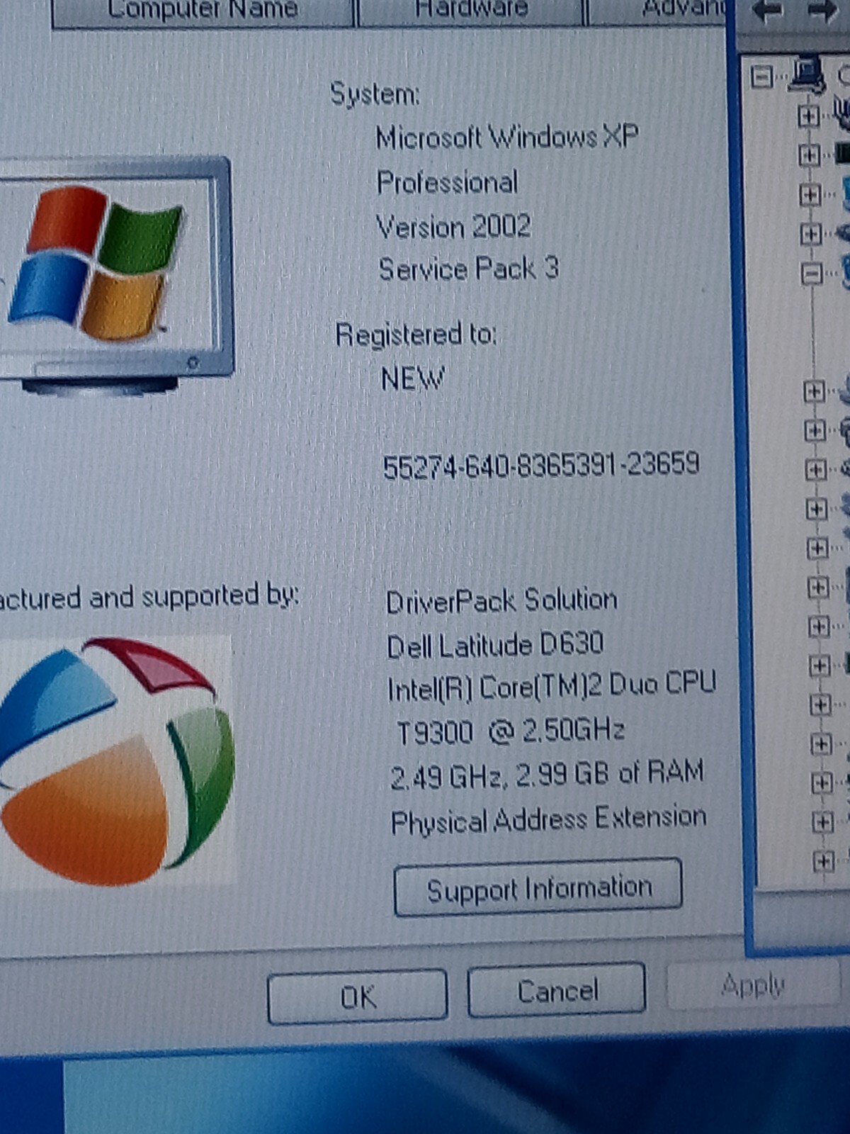 DELL LATITUDE D630 T9300 2.50GHZ 3GBRAM 500GBHDD WIN XPSP/3 OFFICE2007 1280×800