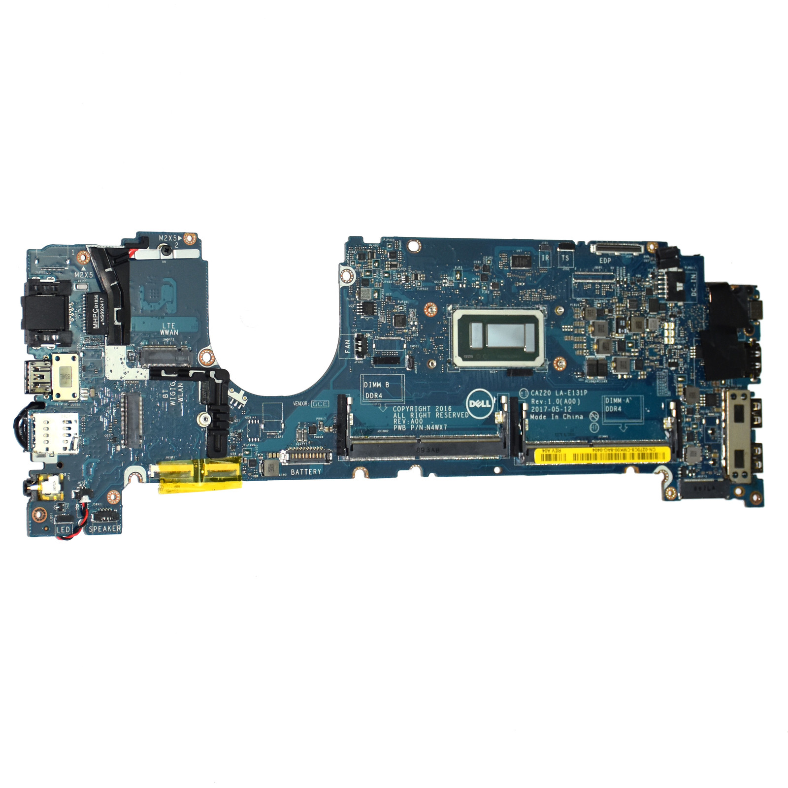 Genuine Dell Latitude 7480 Motherboard i7-6650U 2.2GHz DDR4 LA-E131P 270C8