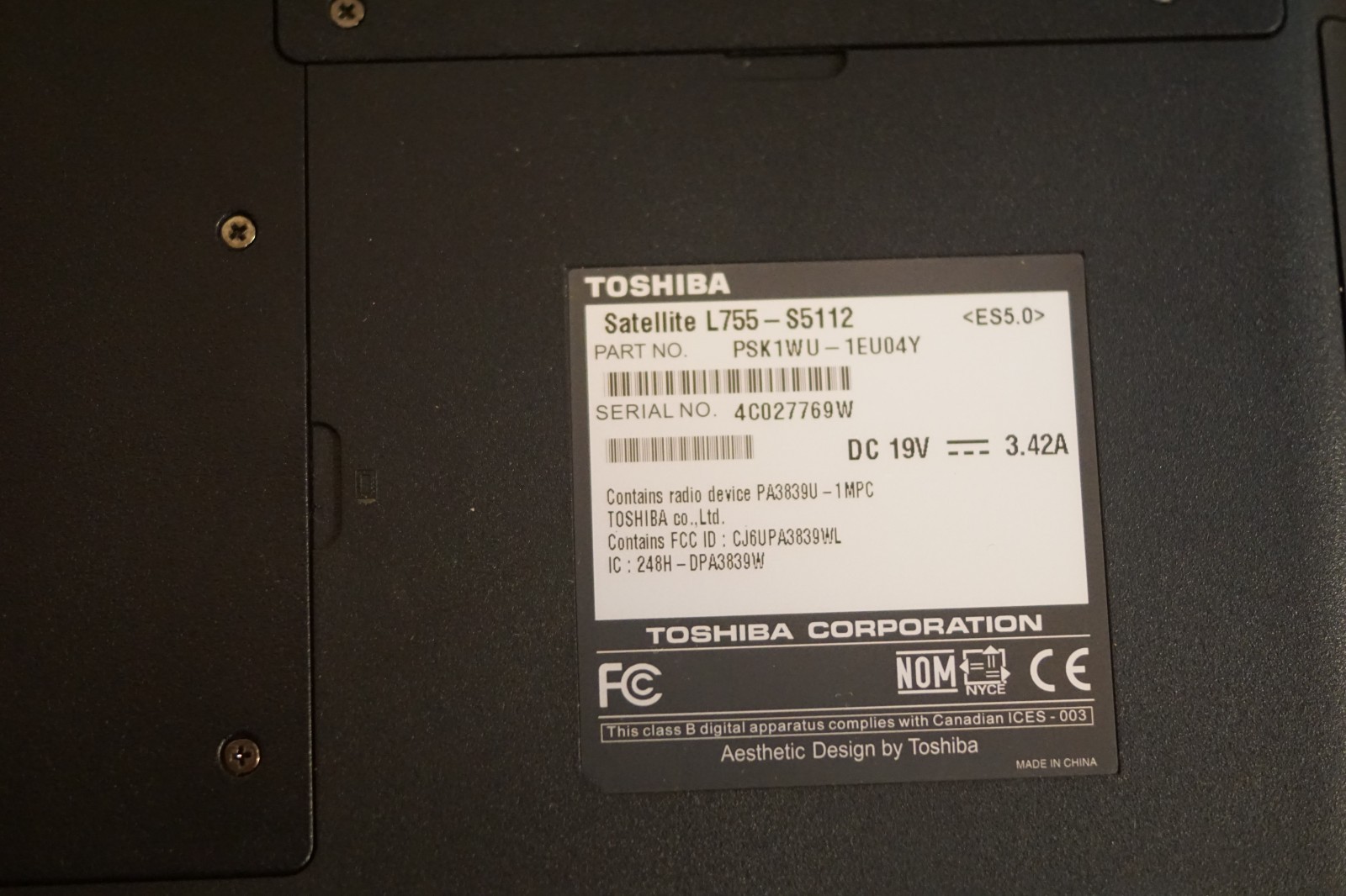 Active 25H2 WIN11 PRO Toshiba L755-S5112 Gen2 i3@ 2.30GHz,6GB RAM,120GB SSD