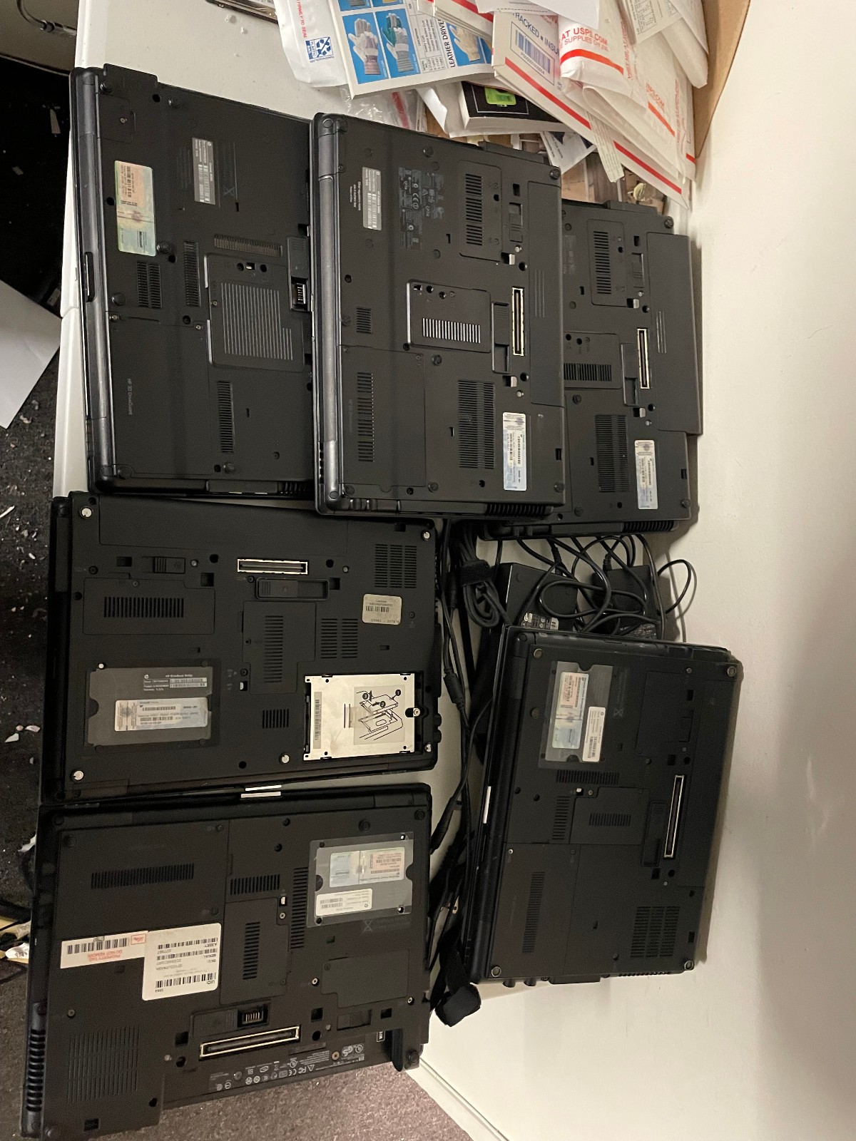 Lot of 6 HP (2) probook 6450B, (1) 6430b[HP-C], (2) Elitebook 6930p, (1) 8440p