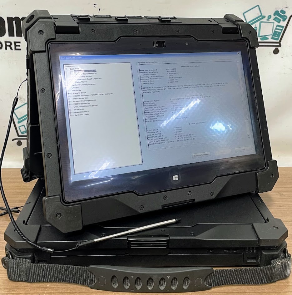 LOT 2 Dell Latitude 7214 Rugged Extreme 11.6 i5-6300 2.4GHz 8gb RAM NO SSD READ!
