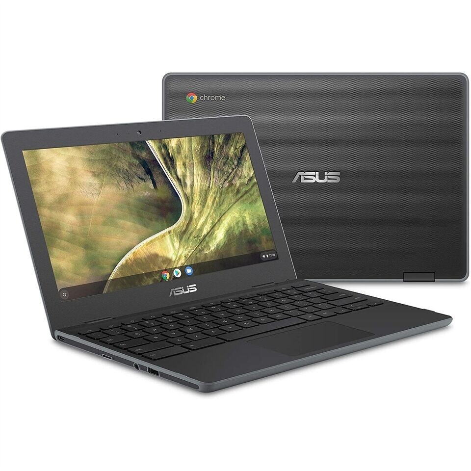 ASUS C204EE-YS01 – 11.6″ Intel Celeron N4000 4GB RAM 16GB Dark Gray, WORKS GOOD
