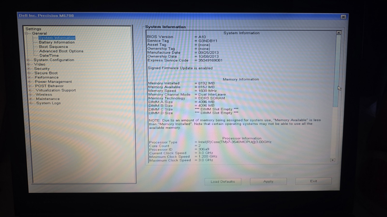 Dell Precision M6700 17.3″ i7-3540M 3.00GHz 8GB 256GB SATA SSD Linux FirePro