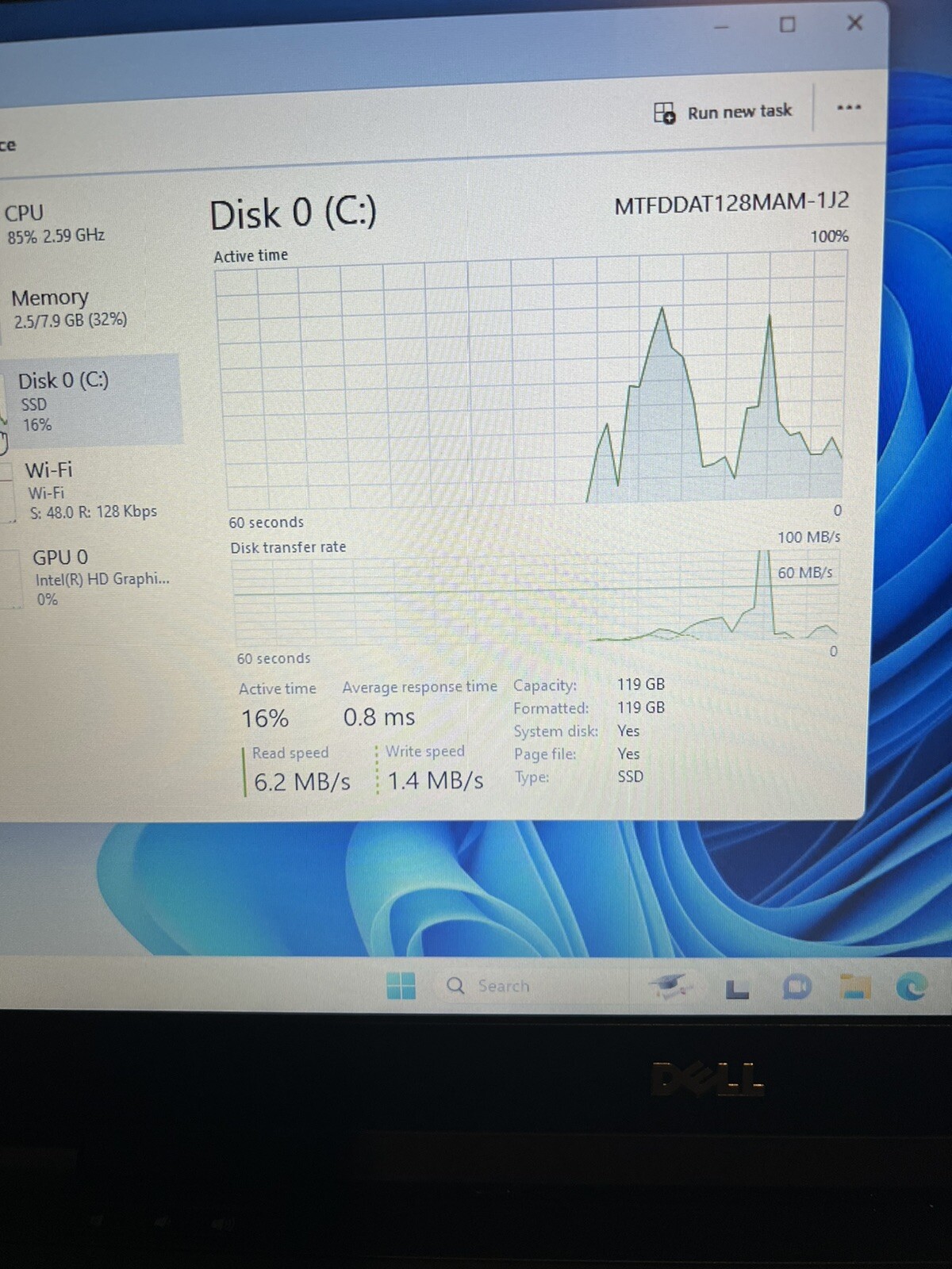 Dell Latitude E7440 14 inch 128GB, Intel Core i5 4th Gen., 2.5 GHz, 8GB Ram