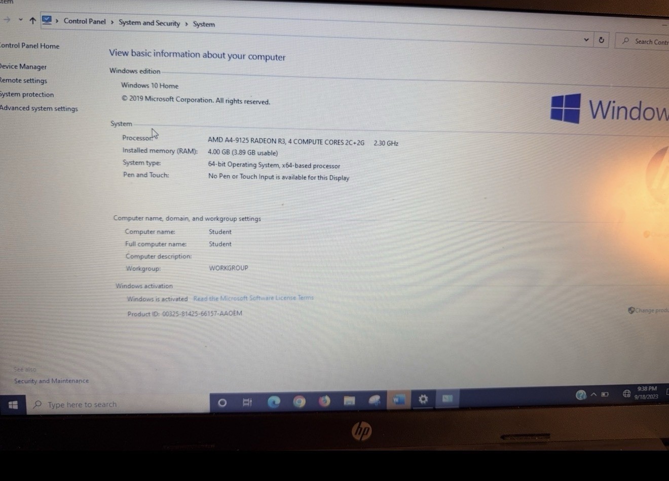 HP Windows 10 Laptop