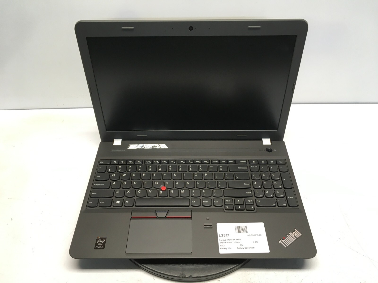 Lenovo ThinkPad E550 Intel i3-4005U 1.7GHz 4 GB NO HDD