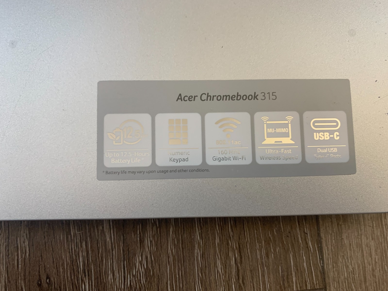 Acer Chromebook CB315-3H-C5JS 15.6″ Intel Celeron N4000 4GB RAM 64GB eMMC