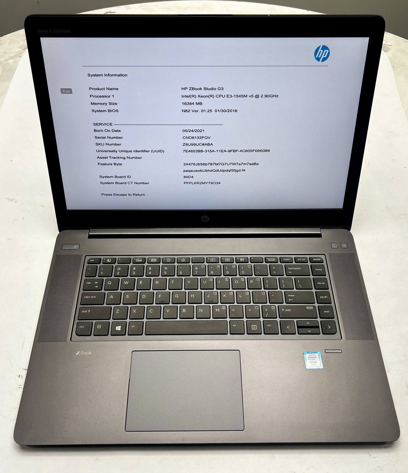 HP ZBook Studio G3, intel Xeon, 16GB, 512GB, Windows 11 Pro, Quadro M1000M