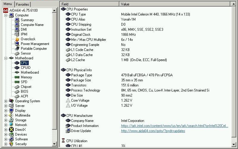 FOR PARTS 15.4″ HP Presario C500 (Celeron M 440/1.86 GHz/512 MB RAM/NO HDD)
