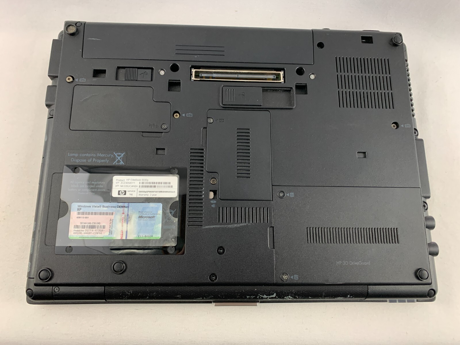 HP EliteBook 6930p Laptop For Parts/ Repairs, Powers On, BIOS Locked, No HDD