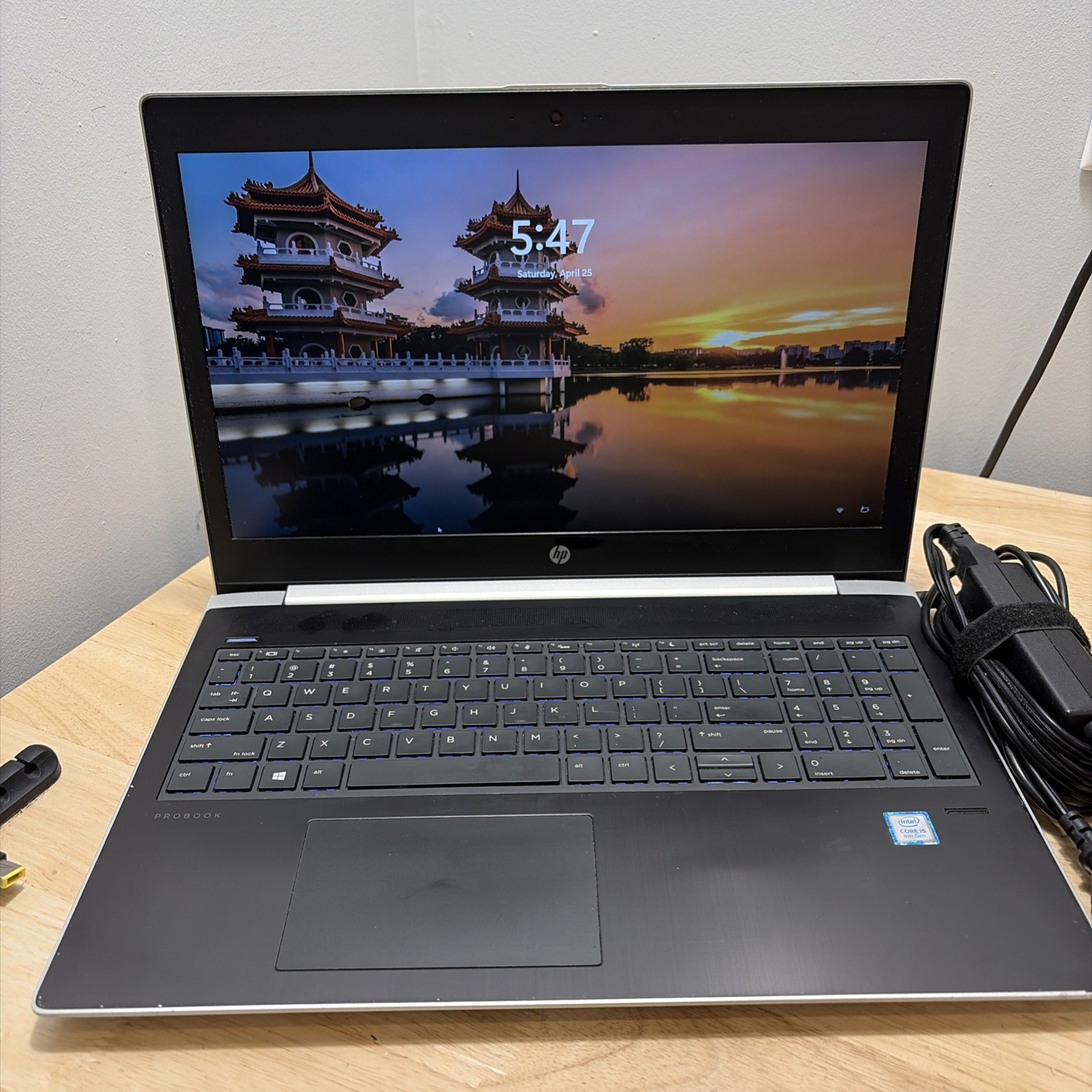HP ProBook 450 G5 15″ CORE i5-8250U 1.6GHZ , 8GB, 256GB WCAM WIFI WIN11 CORD
