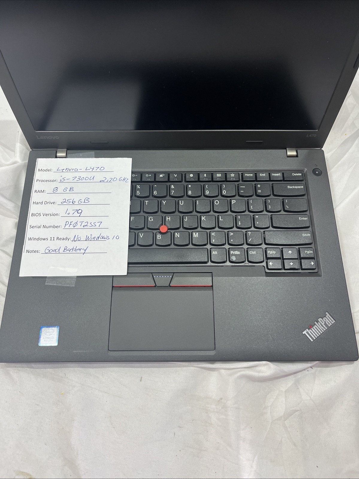 Lenovo ThinkPad L470 Core i5-7300U @ 2.60GHz 8GB RAM 256GB SSD Windows 11 Pro